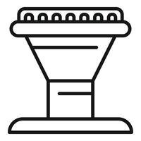 Coffee machine drawing brewing delicious beverage with filter vector