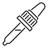 Pipette icon showing liquid dropper for chemical use vector
