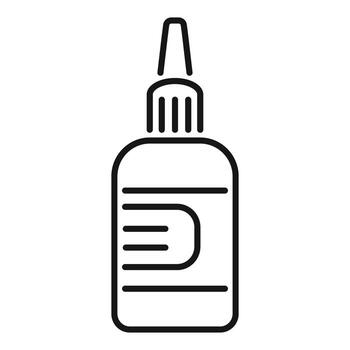 Glue bottle with applicator tip standing up icon vector