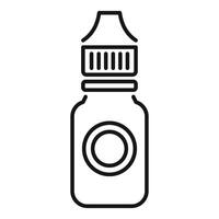 Vape liquid bottle with childproof cap is featuring a simple design vector