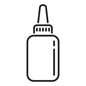 Glue bottle container drawing icon for crafting and school projects vector
