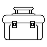 Line icon style illustration of a tool box representing building and repairing vector
