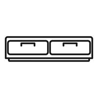 Modern room chest of drawers featuring two drawers icon vector