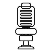 Gaming chair with adjustable backrest standing on white background vector