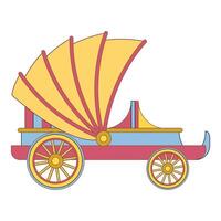 Ancient chariot showing transportation from roman times vector