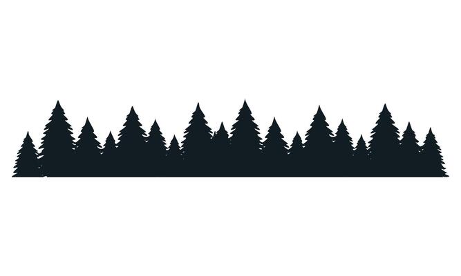 Winter background with a forest illusutration design