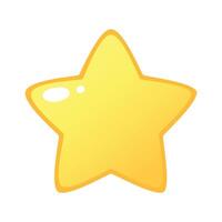 Star icon in cartoon style isolated on white background vector