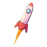 Rocket space launch spacecraft astronaut exploration vector