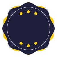 Badges Emblem Label Icon illustration on a white vector