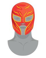 A red and orange mask on a white background vector