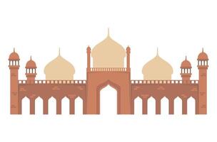 An illustration of a mosque with domes vector