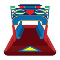 A cartoon boat with a heart on it vector
