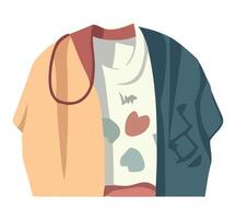 An illustration of a jacket with a heart on it vector