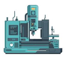 A cnc machine on a white background vector