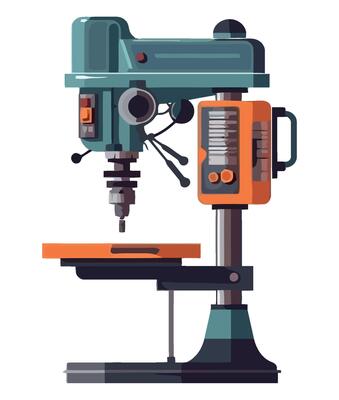 Drill machine illustration