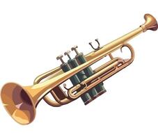 A trumpet on a white background vector