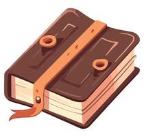 An old book with a ribbon around it vector