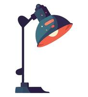 A lamp on a desk with a light bulb vector