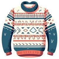 An illustration of a sweater with a pattern vector