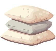 Pillows stacked on top of each other vector