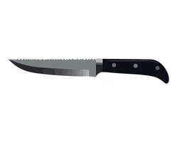 A knife is shown on a white background vector