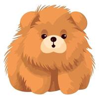 A brown teddy bear sitting on a white background vector