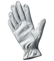 A glove with silver leather on it vector