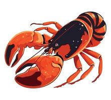 Lobster illustration isolated on white background vector