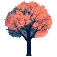 A tree with leaves in autumn vector