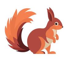 A cartoon squirrel standing on its hind legs vector