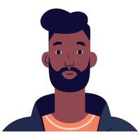 An illustration of a man with a beard vector