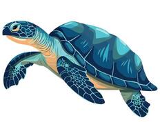 Sea turtle illustration isolated on white background vector
