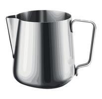 A stainless steel pitcher on a white background vector