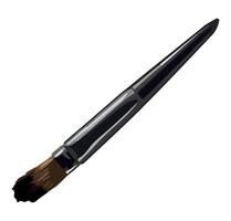 A black brush with a black handle on a white background vector