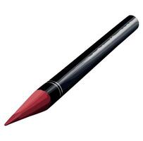A red pencil with a black tip on a white background vector