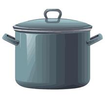 A pot with a lid on a white background vector