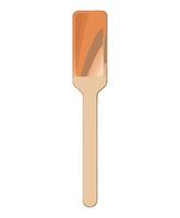 A wooden paintbrush with a brown handle vector
