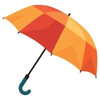 An orange and red umbrella on a white background vector