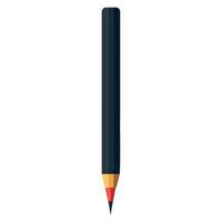 A black and red pencil on a white background vector