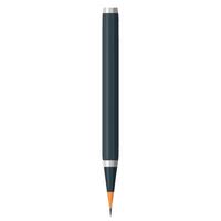 A black pen with a red tip on a white background vector