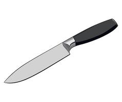 A knife is shown on a white background vector