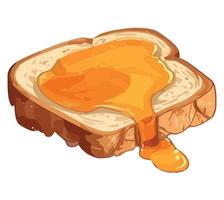 An image of a slice of bread with an egg on it vector