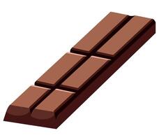 A bar of chocolate is shown on a white background vector