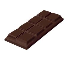 A chocolate bar is shown on a white background vector
