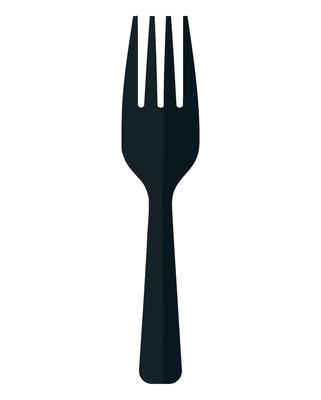 Fork icon isolated on white background illustration