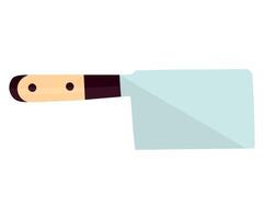 A knife with a long shadow on a white background vector
