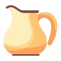 A yellow pitcher on a white background vector