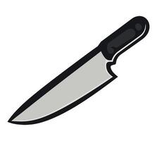 A knife is shown on a white background vector