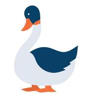 A duck with orange beak and blue legs vector