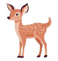 A cartoon deer standing on a white background vector